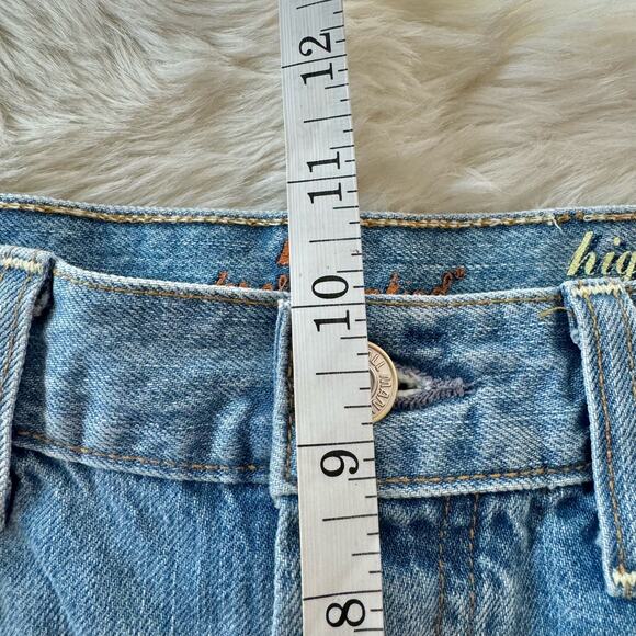 7 For All Mankind High Waist Vintage Bootcut Cut Off Denim Shorts 26 - Picture 12 of 13